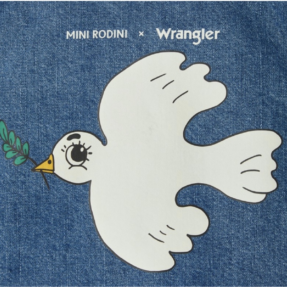 Mini Rodini x Wrangler Peace Dove Denim Jacket for Kids - Size 5 - 7 years - Picture 5 of 5